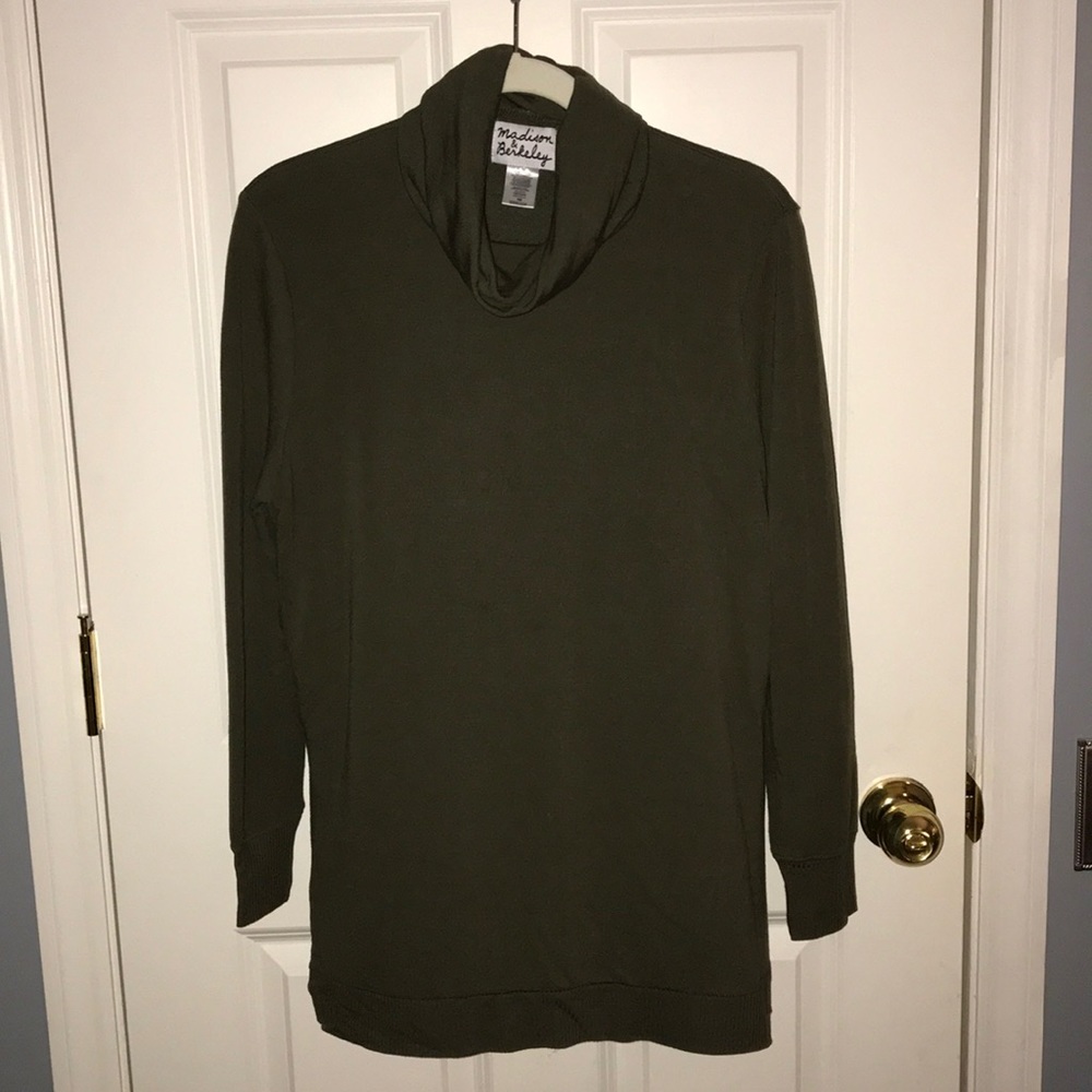 Madison & Berkley Olive Turtleneck